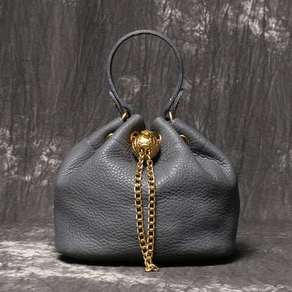 Crossbody Bag for Women – Genuine Leather, Genuine Leather Bucket Handmade Cowhide – detail view 2