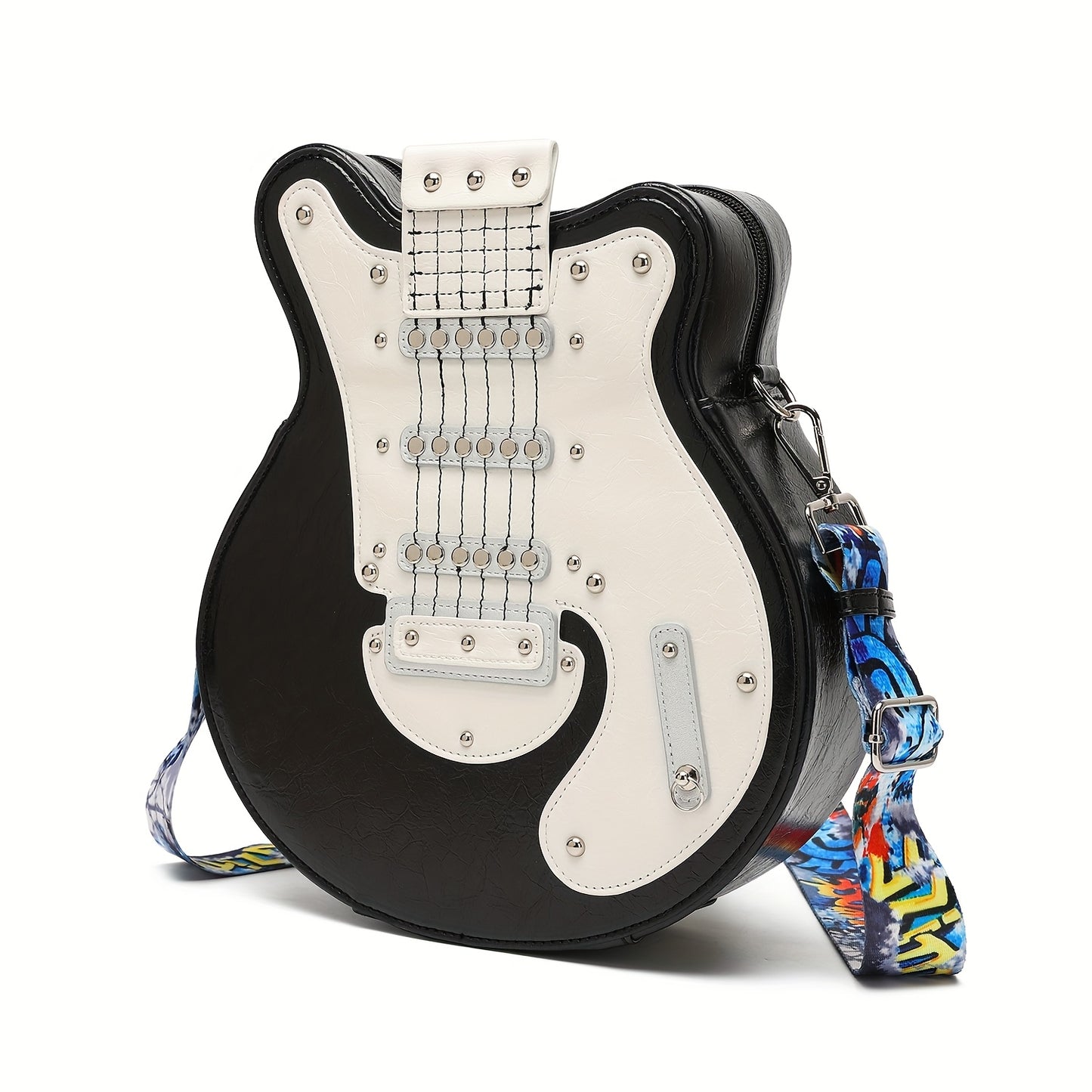 Crossbody Bag for Women – Guitar Shaped Y2k Punk Style – alternate view