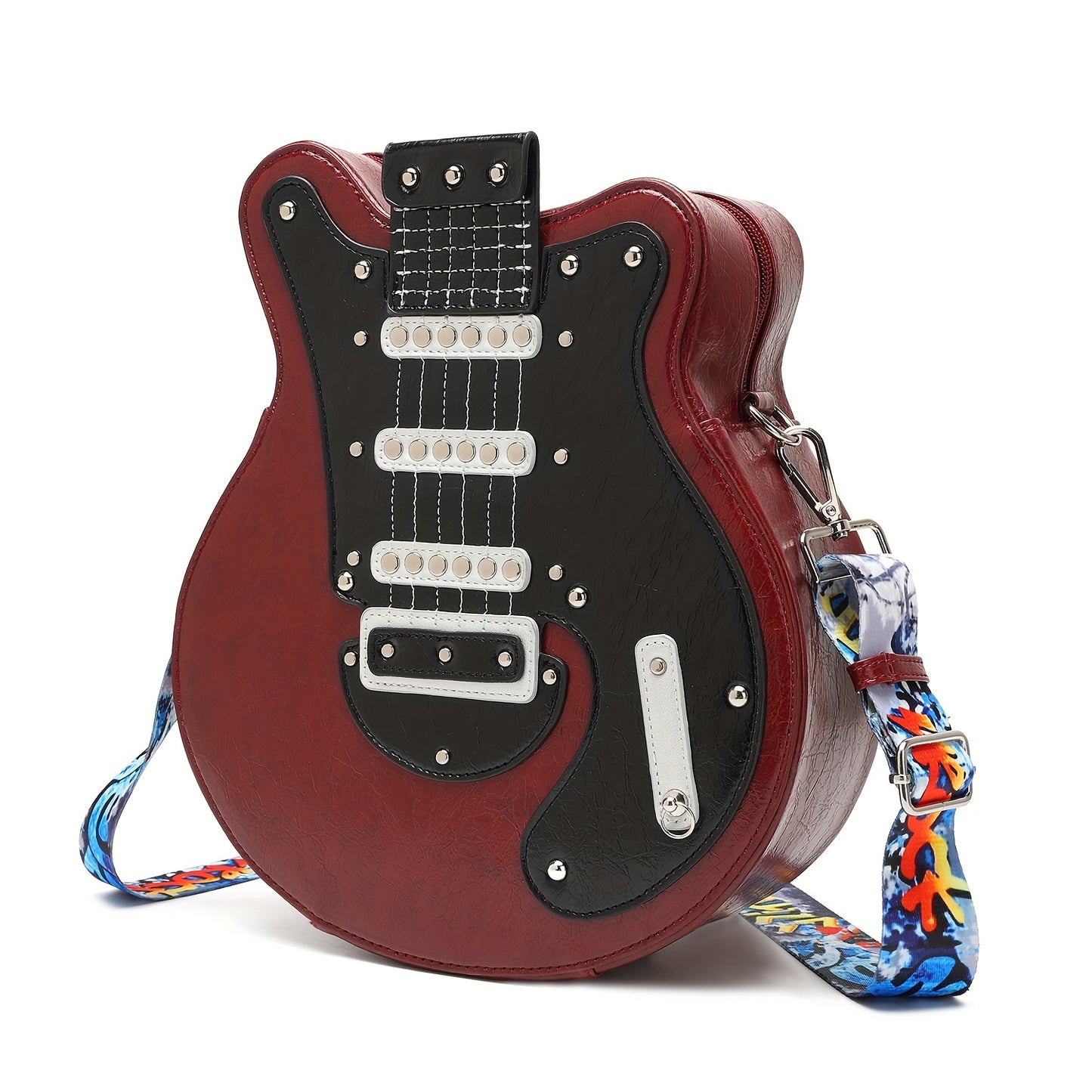 Crossbody Bag for Women – Guitar Shaped Y2k Punk Style – front view - product view 33