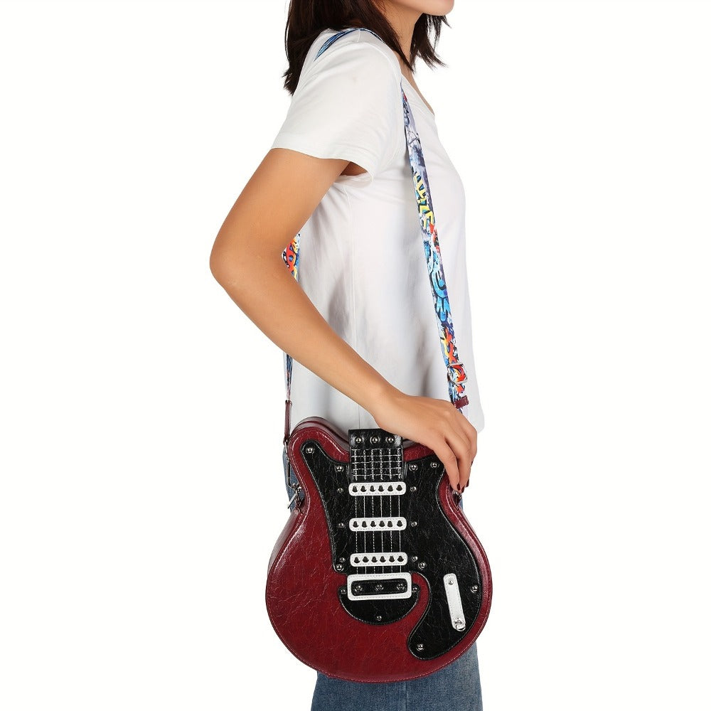 Crossbody Bag for Women – Guitar Shaped Y2k Punk Style – detail view 11