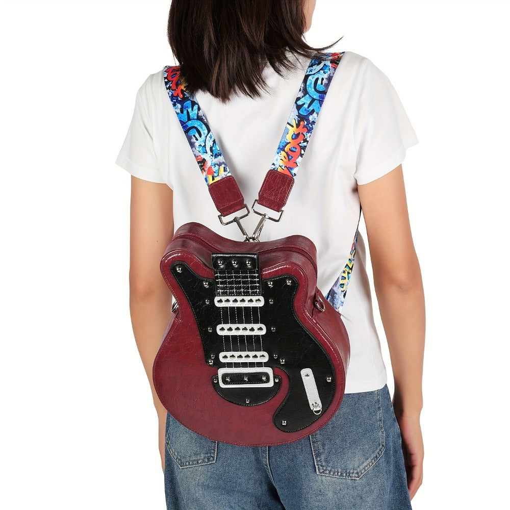 Crossbody Bag for Women – Guitar Shaped Y2k Punk Style – detail view 12