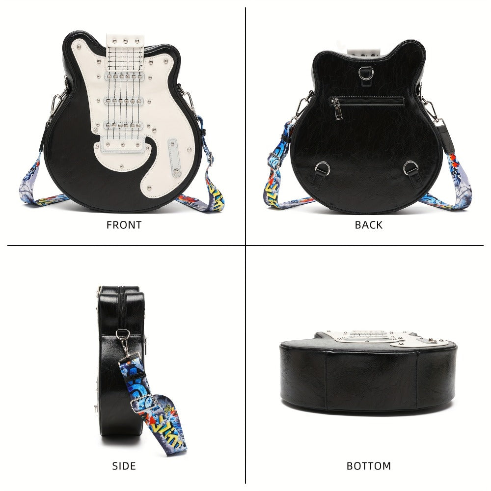 Crossbody Bag for Women – Guitar Shaped Y2k Punk Style – detail view 23
