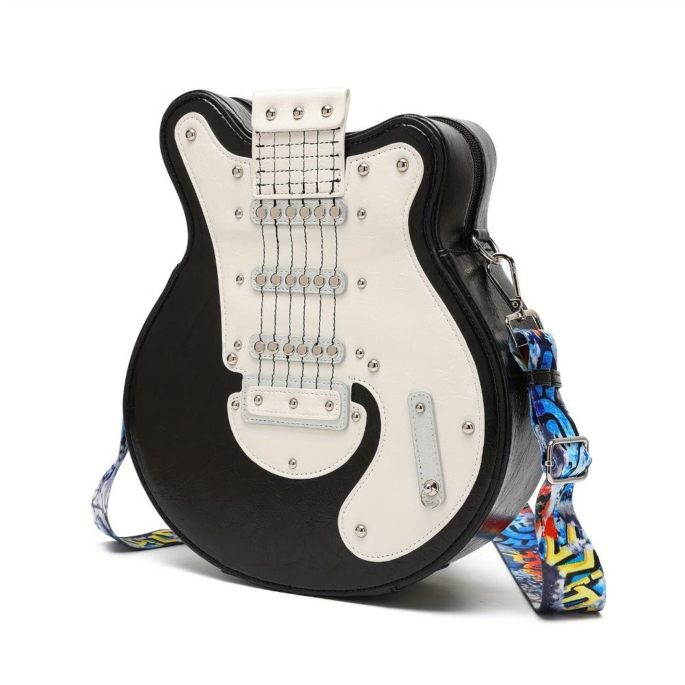 Crossbody Bag for Women – Guitar Shaped Y2k Punk Style – detail view 6