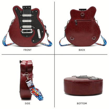 Crossbody Bag for Women – Guitar Shaped Y2k Punk Style – detail view 7