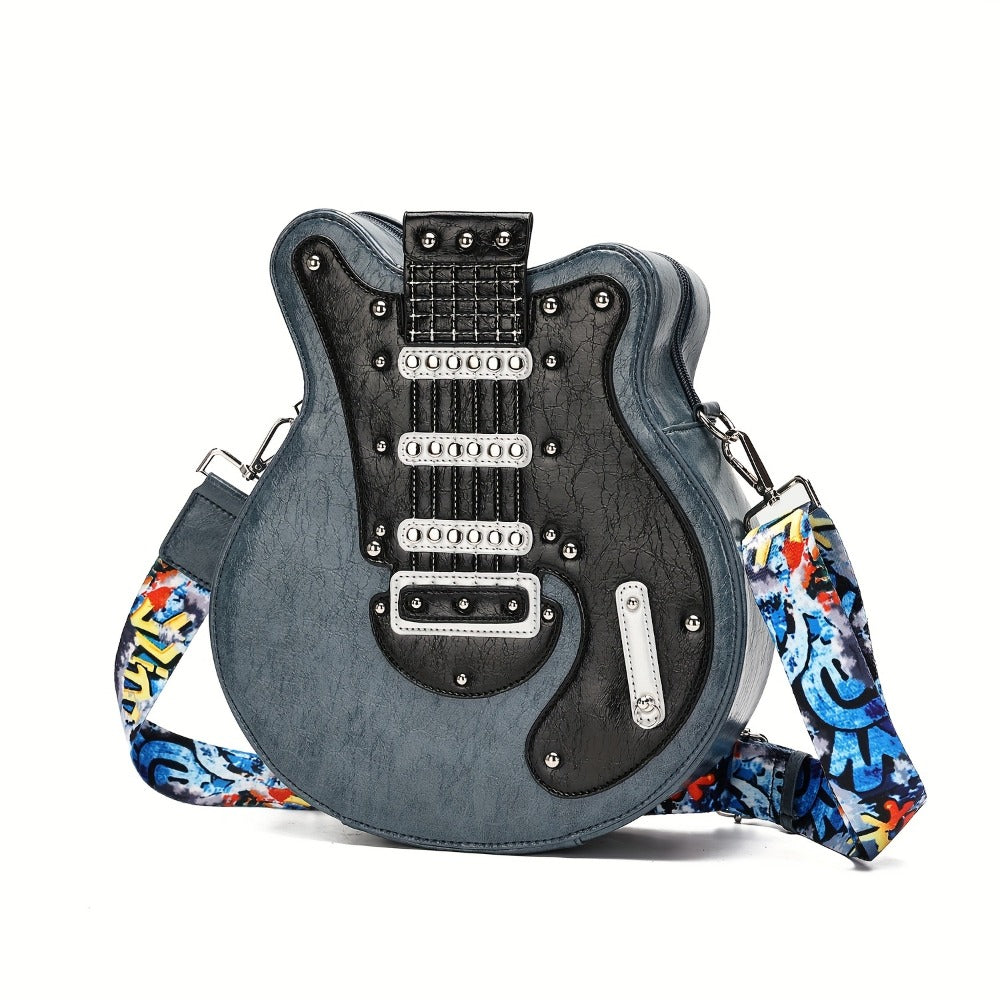 Crossbody Bag for Women – Guitar Shaped Y2k Punk Style – detail view 8