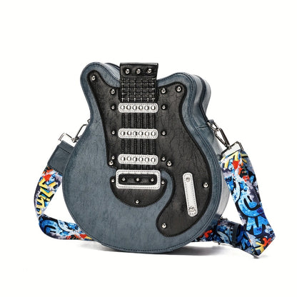 Crossbody Bag for Women – Guitar Shaped Y2k Punk Style – detail view 8