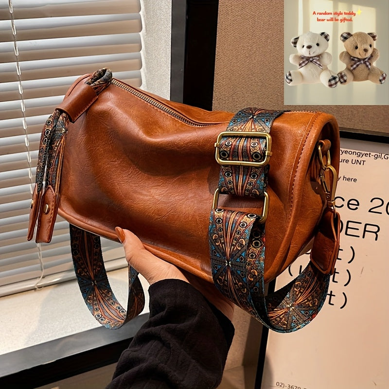Crossbody Bag for Women – Large Capacity, Boho Ethnic Graphic Pattern Wide – front view - product view 20