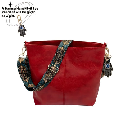 Crossbody Bag for Women – Large Capacity, Boho Hobo Evil Eye Pendant – detail view 8