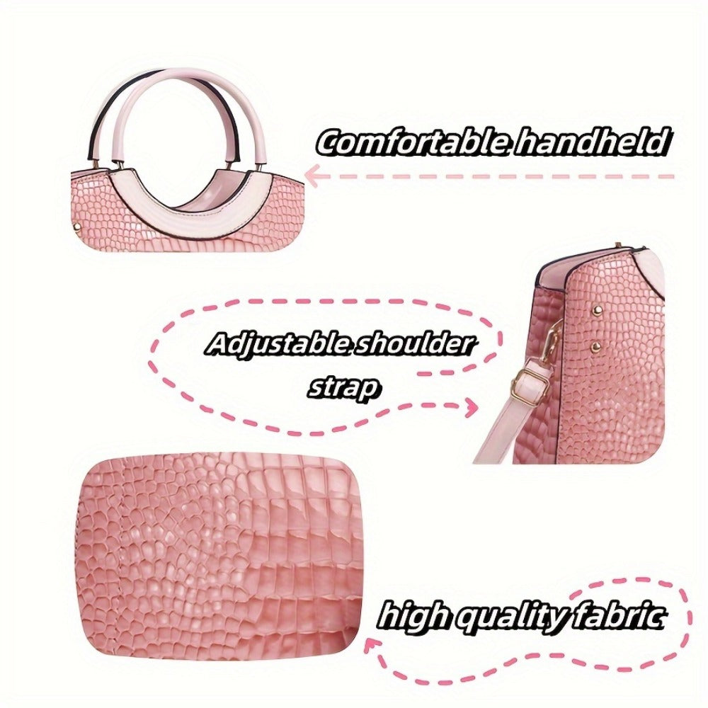 Crossbody Bag for Women – Large Capacity, Crocodile Print Large Capacity Set – detail view 25
