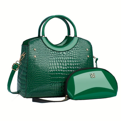 Crossbody Bag for Women – Large Capacity, Crocodile Print Large Capacity Set – detail view 28