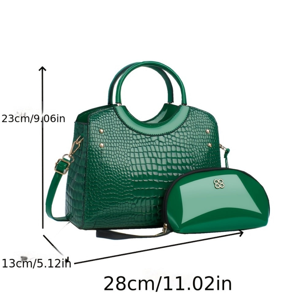 Crossbody Bag for Women – Large Capacity, Crocodile Print Large Capacity Set – detail view 8
