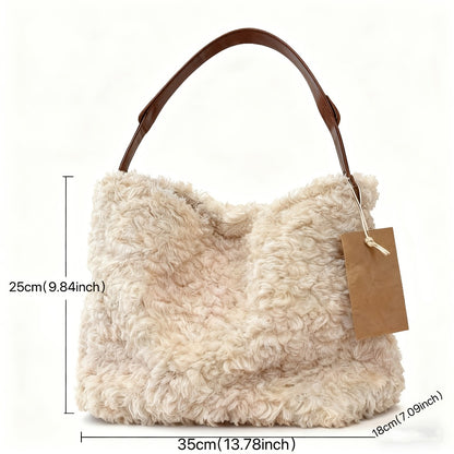 Crossbody Bag for Women – Large Capacity, Fluffy Lambswool Plush Large Capacity – detail view 2