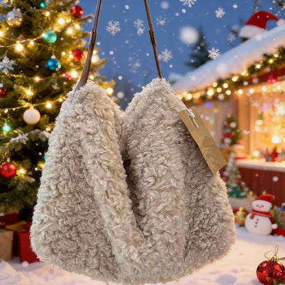 Crossbody Bag for Women – Large Capacity, Fluffy Lambswool Plush Large Capacity – detail view 6