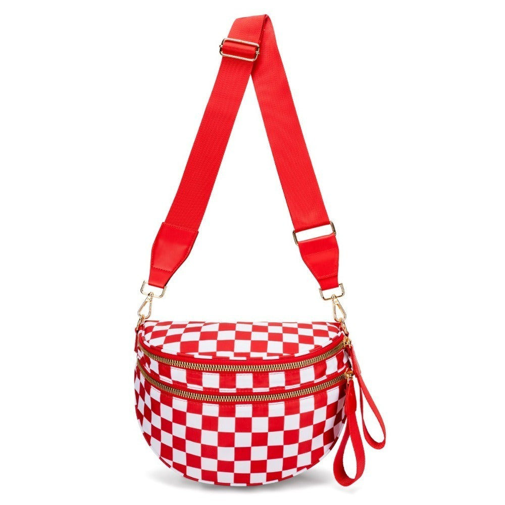 Crossbody Bag for Women – Large Capacity, Plaid Large Capacity Drawstring Closure – detail view 17
