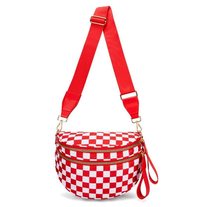 Crossbody Bag for Women – Large Capacity, Plaid Large Capacity Drawstring Closure – detail view 17