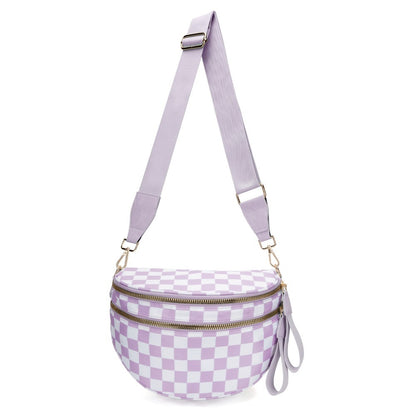 Crossbody Bag for Women – Large Capacity, Plaid Large Capacity Drawstring Closure – detail view 18