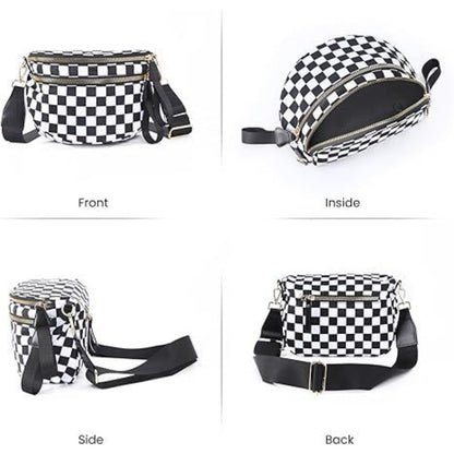 Crossbody Bag for Women – Large Capacity, Plaid Large Capacity Drawstring Closure – detail view 37