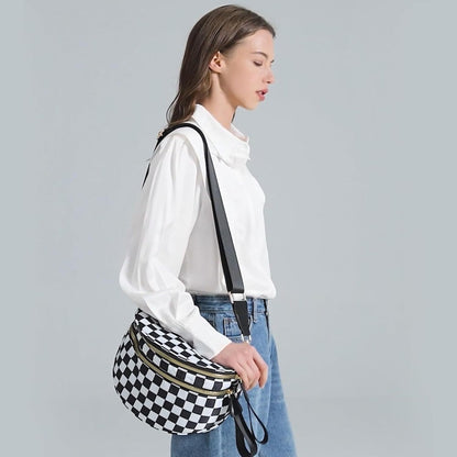 Crossbody Bag for Women – Large Capacity, Plaid Large Capacity Drawstring Closure – detail view 38