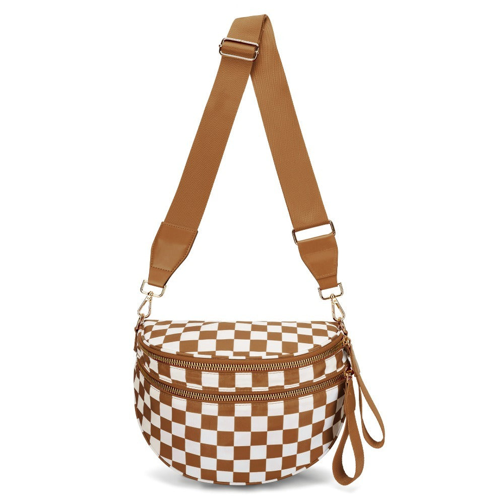 Crossbody Bag for Women – Large Capacity, Plaid Large Capacity Drawstring Closure – detail view 45