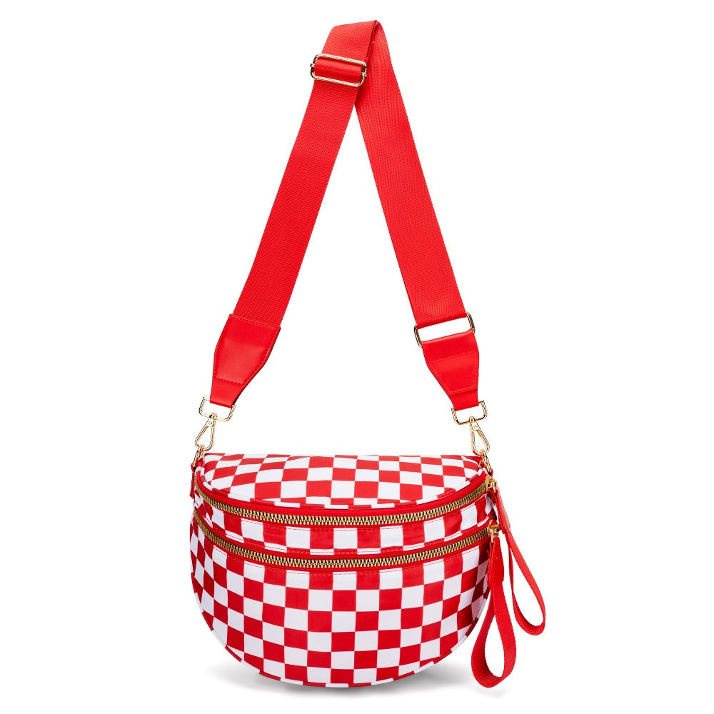 Crossbody Bag for Women – Large Capacity, Plaid Large Capacity Drawstring Closure – detail view 5