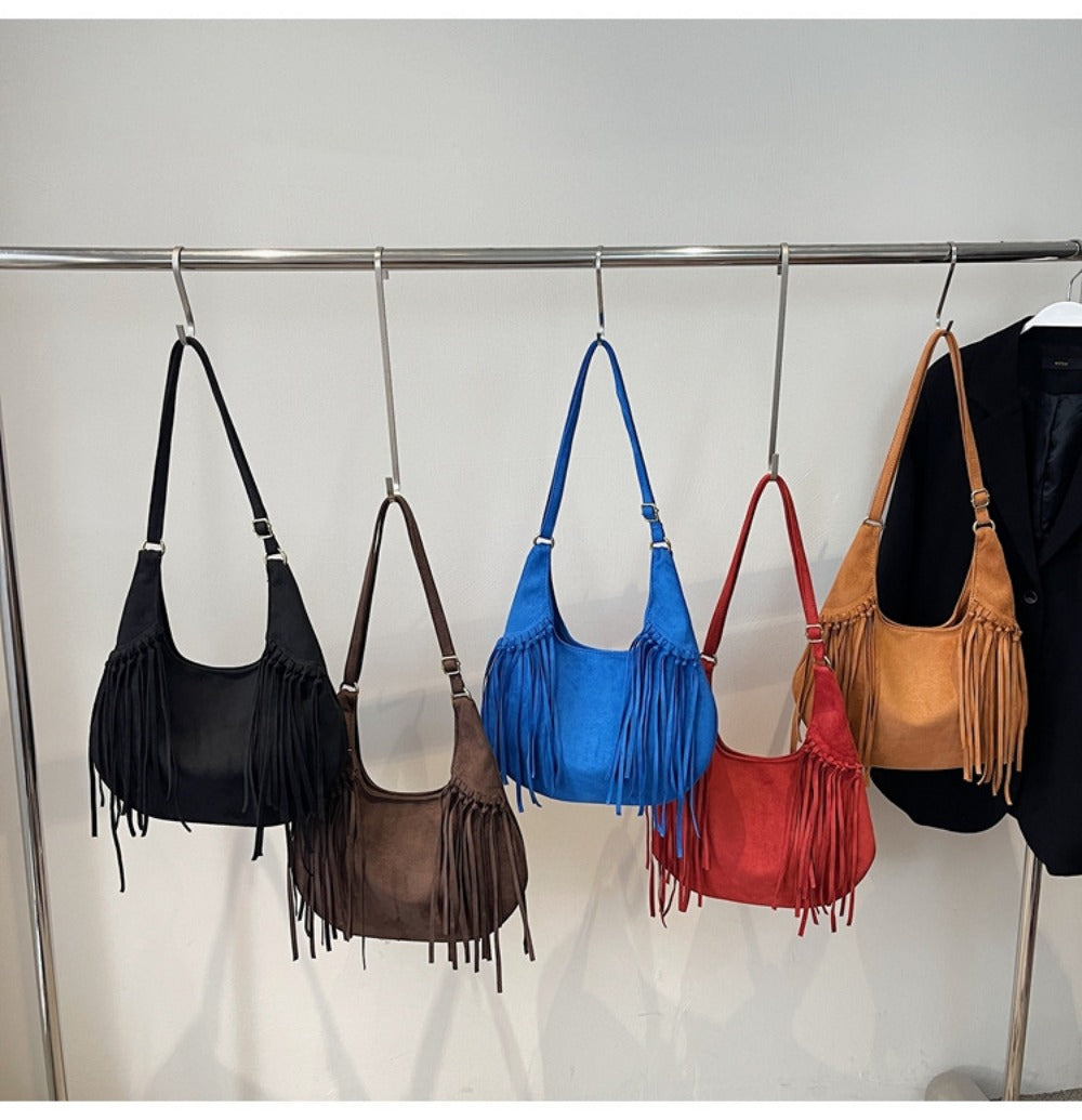 Crossbody Bag for Women – Large Capacity, Vintage Dumpling Large Capacity Tassel – detail view 11