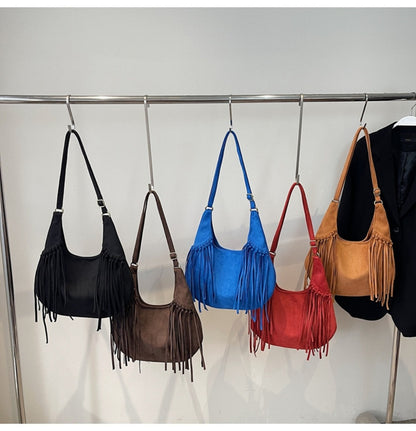 Crossbody Bag for Women – Large Capacity, Vintage Dumpling Large Capacity Tassel – detail view 11