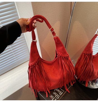 Crossbody Bag for Women – Large Capacity, Vintage Dumpling Large Capacity Tassel – detail view 15