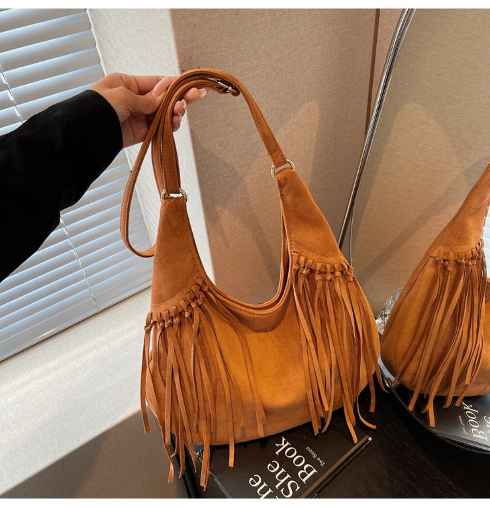 Crossbody Bag for Women – Large Capacity, Vintage Dumpling Large Capacity Tassel – detail view 18