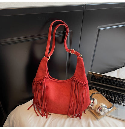 Crossbody Bag for Women – Large Capacity, Vintage Dumpling Large Capacity Tassel – detail view 20