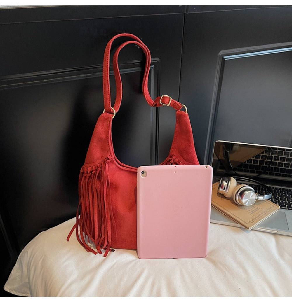 Crossbody Bag for Women – Large Capacity, Vintage Dumpling Large Capacity Tassel – detail view 21