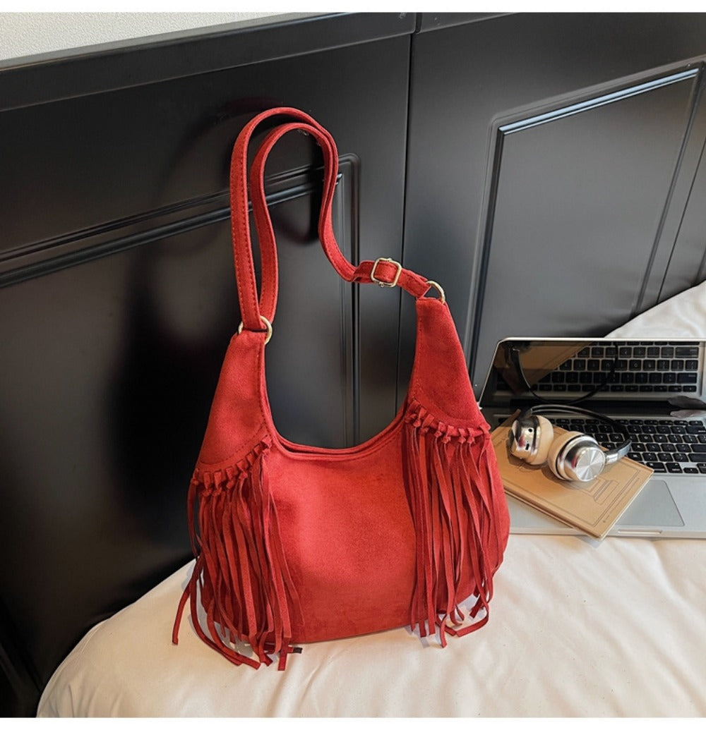 Crossbody Bag for Women – Large Capacity, Vintage Dumpling Large Capacity Tassel – detail view 22