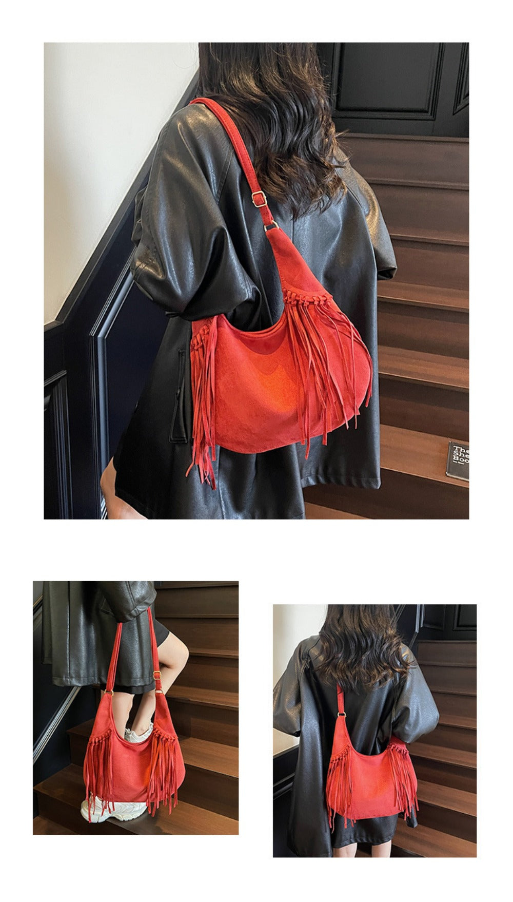Crossbody Bag for Women – Large Capacity, Vintage Dumpling Large Capacity Tassel – detail view 25