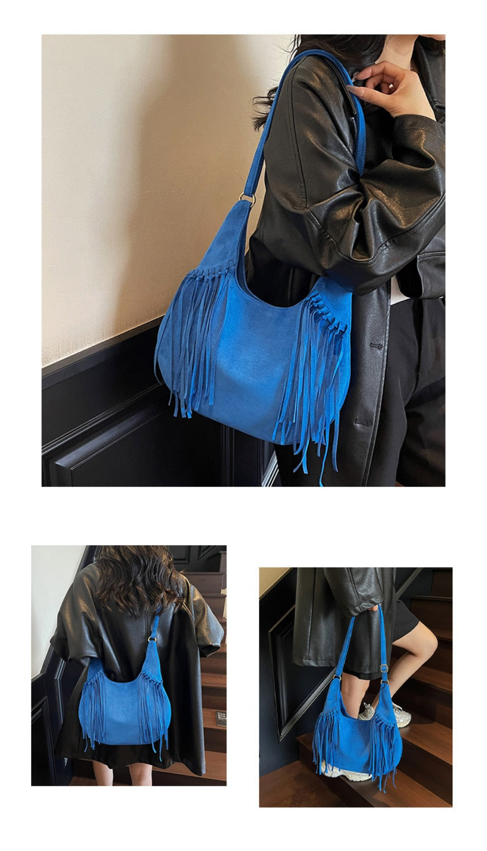 Crossbody Bag for Women – Large Capacity, Vintage Dumpling Large Capacity Tassel – detail view 27