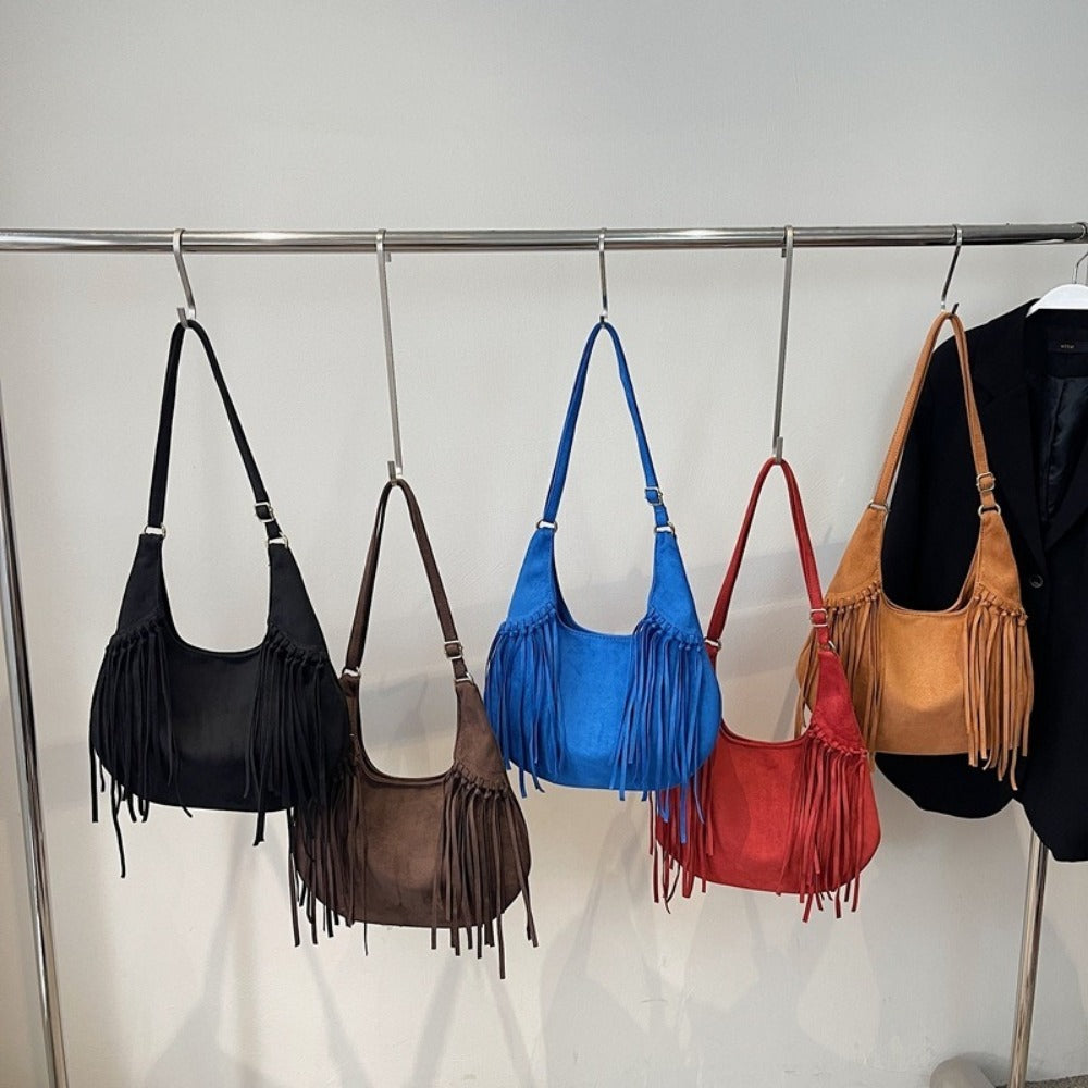 Crossbody Bag for Women – Large Capacity, Vintage Dumpling Large Capacity Tassel – detail view 5