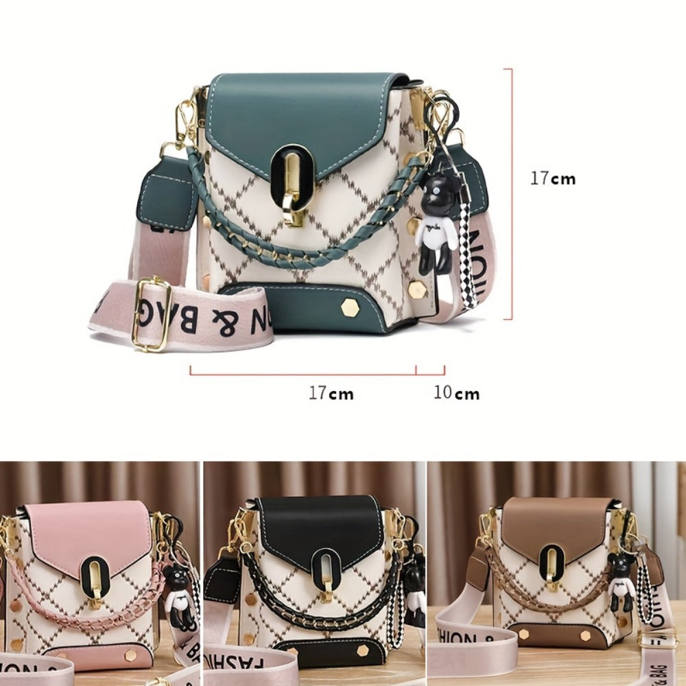 Crossbody Bag for Women – Mini, Mini Plaid Luxury Style Flap – detail view 11