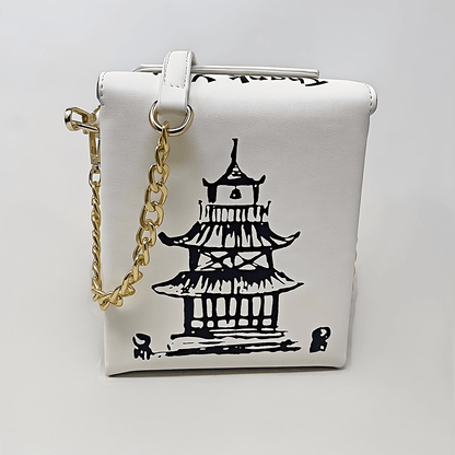 Crossbody Bag for Women – Novelty Fun Geometric Print Square – detail view 25