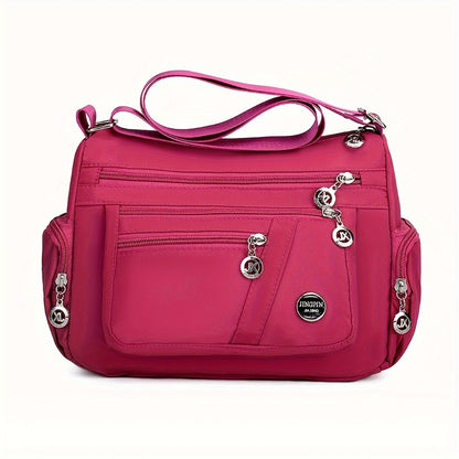 Crossbody Bag for Women – Nylon, Multi Pocket, Lightweight, Waterproof – front view