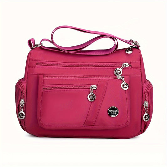 Crossbody Bag for Women – Nylon, Multi Pocket, Lightweight, Waterproof – front view