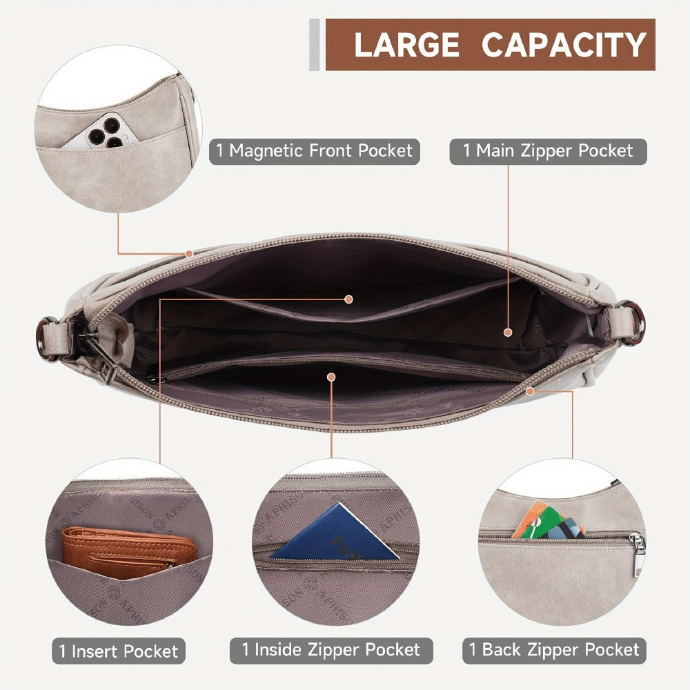 Crossbody Bag for Women – PU Leather, Adjustable Strap, for Everyday Use – detail view 7