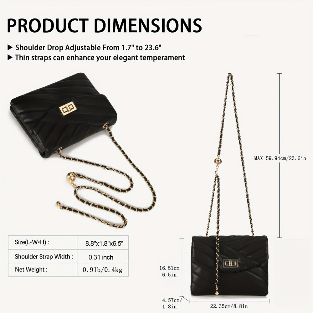 Crossbody Bag for Women – PU Leather, Quilted, for Travel & Everyday Use – detail view 11