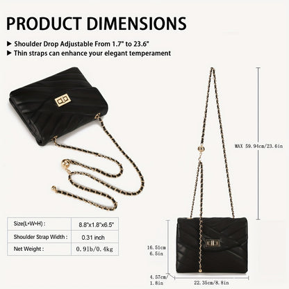 Crossbody Bag for Women – PU Leather, Quilted, for Travel & Everyday Use – detail view 11