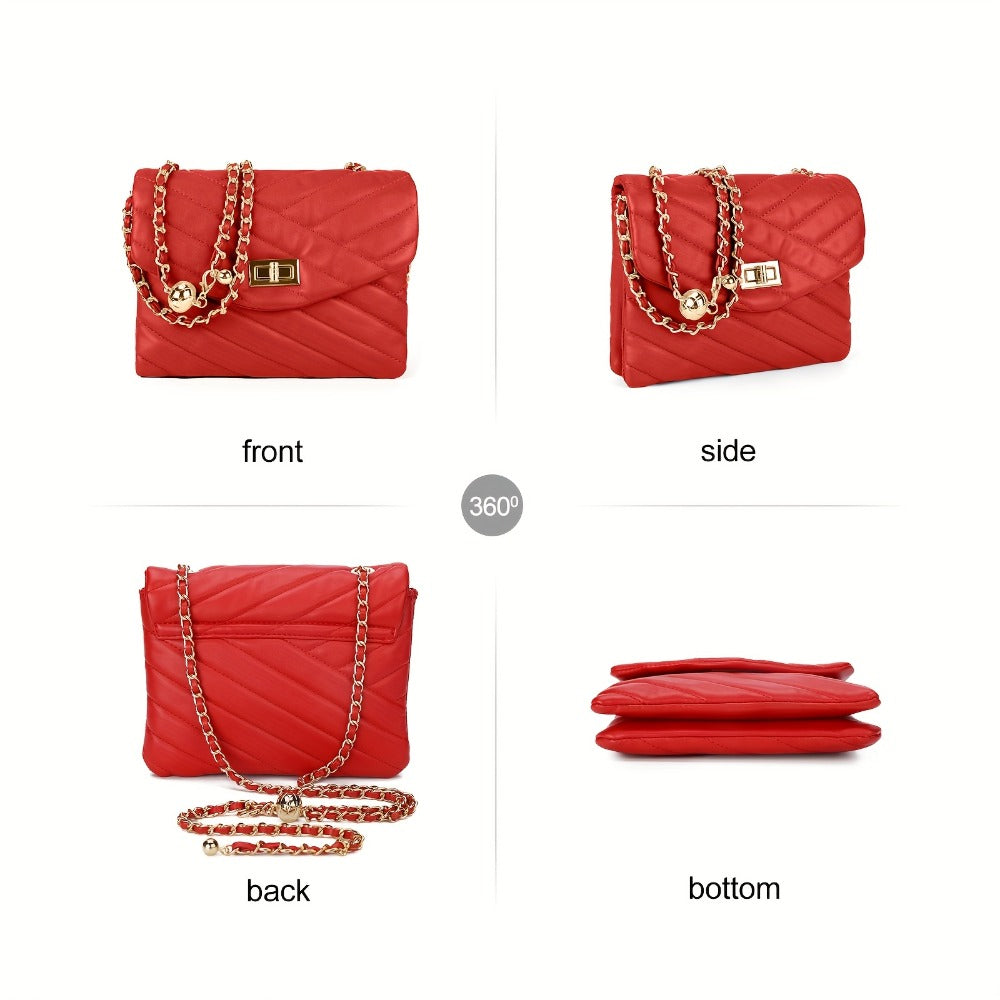 Crossbody Bag for Women – PU Leather, Quilted, for Travel & Everyday Use – detail view 14