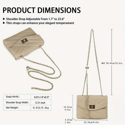 Crossbody Bag for Women – PU Leather, Quilted, for Travel & Everyday Use – detail view 21