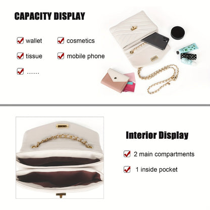 Crossbody Bag for Women – PU Leather, Quilted, for Travel & Everyday Use – detail view 5
