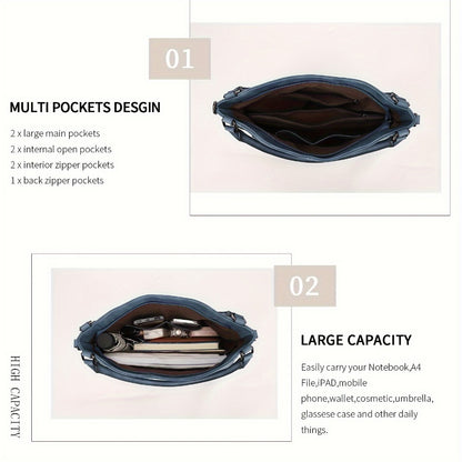 Crossbody Bag for Women – PU Leather, Adjustable Strap, for Travel & Work – detail view 7