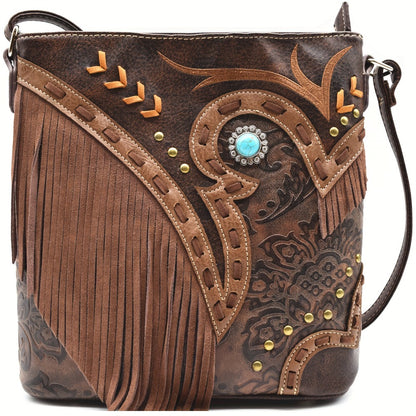 Crossbody Bag for Women – PU Leather, Multi-Pocket, for Travel & Work – front view
