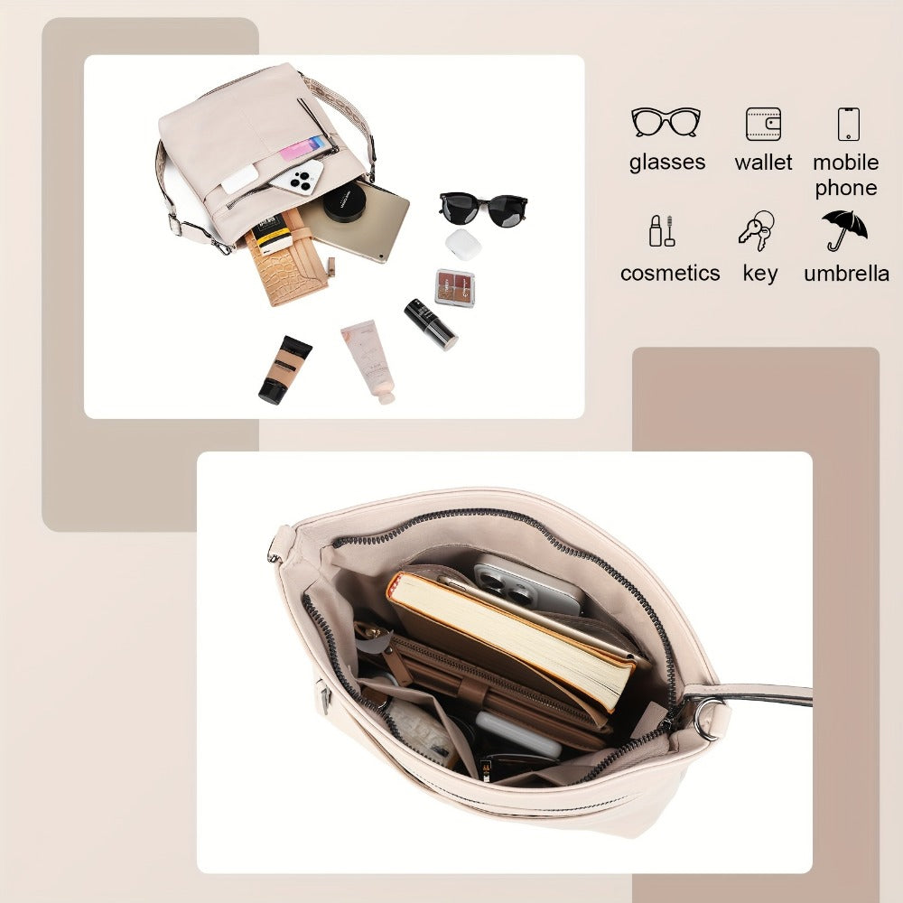 Crossbody Bag for Women – PU Leather, Large Capacity, for Travel & Work – detail view 11