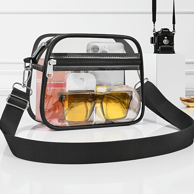 Crossbody Bag – PVC, Clear, Transparent, Adjustable Strap – detail view 11