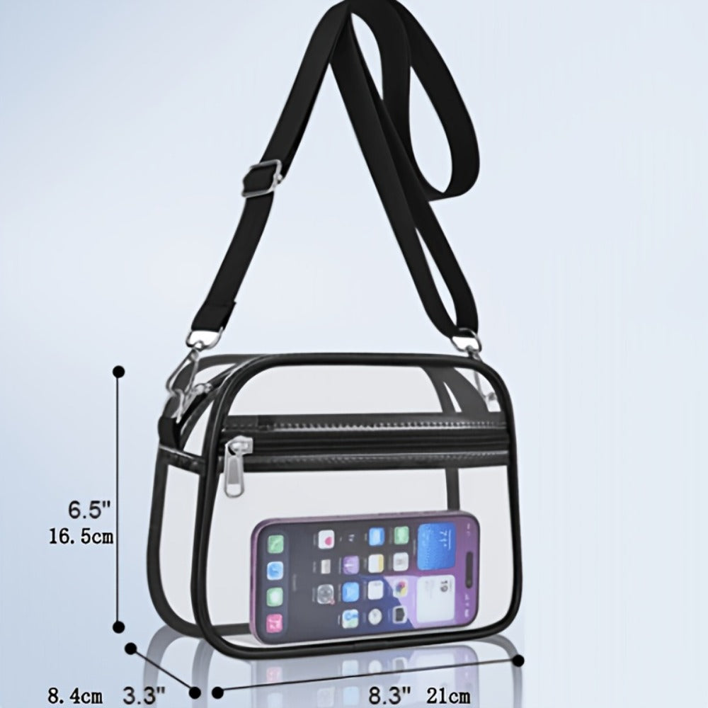 Crossbody Bag – PVC, Clear, Transparent, Adjustable Strap – detail view 5