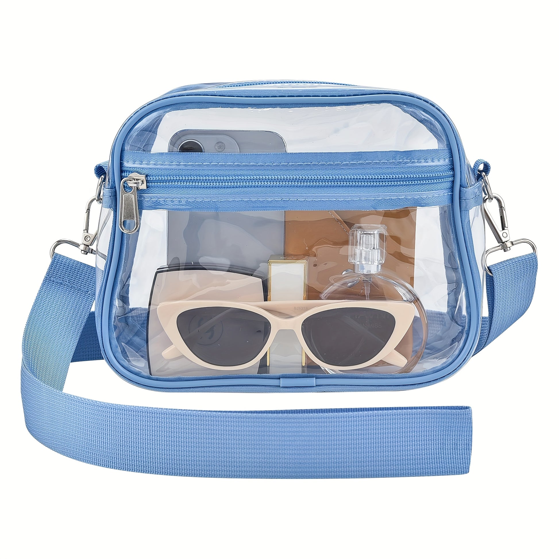Crossbody Bag for Women – PVC, Clear, Transparent, Adjustable Strap – detail view 29